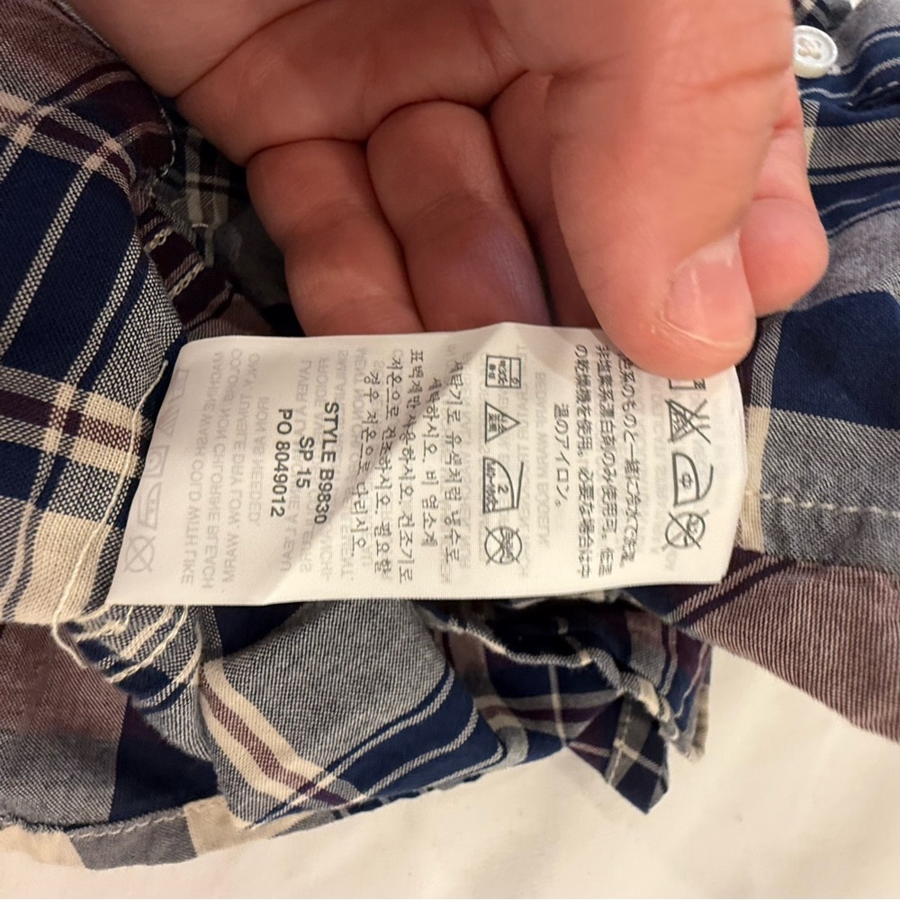 J.Crew Baby Boys Plaid Button Down Shirt 6-12M 100% Cotton - Picture 5 of 6
